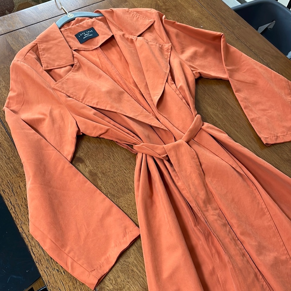 Love Tree Orange Trench
